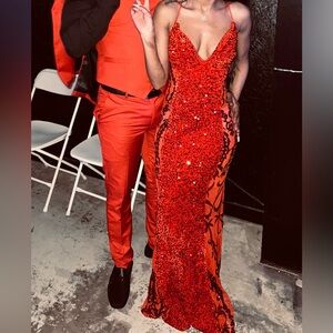 Sparkly red dress from fashionnova size 0